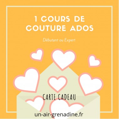 BON CADEAU  cours de couture  ados